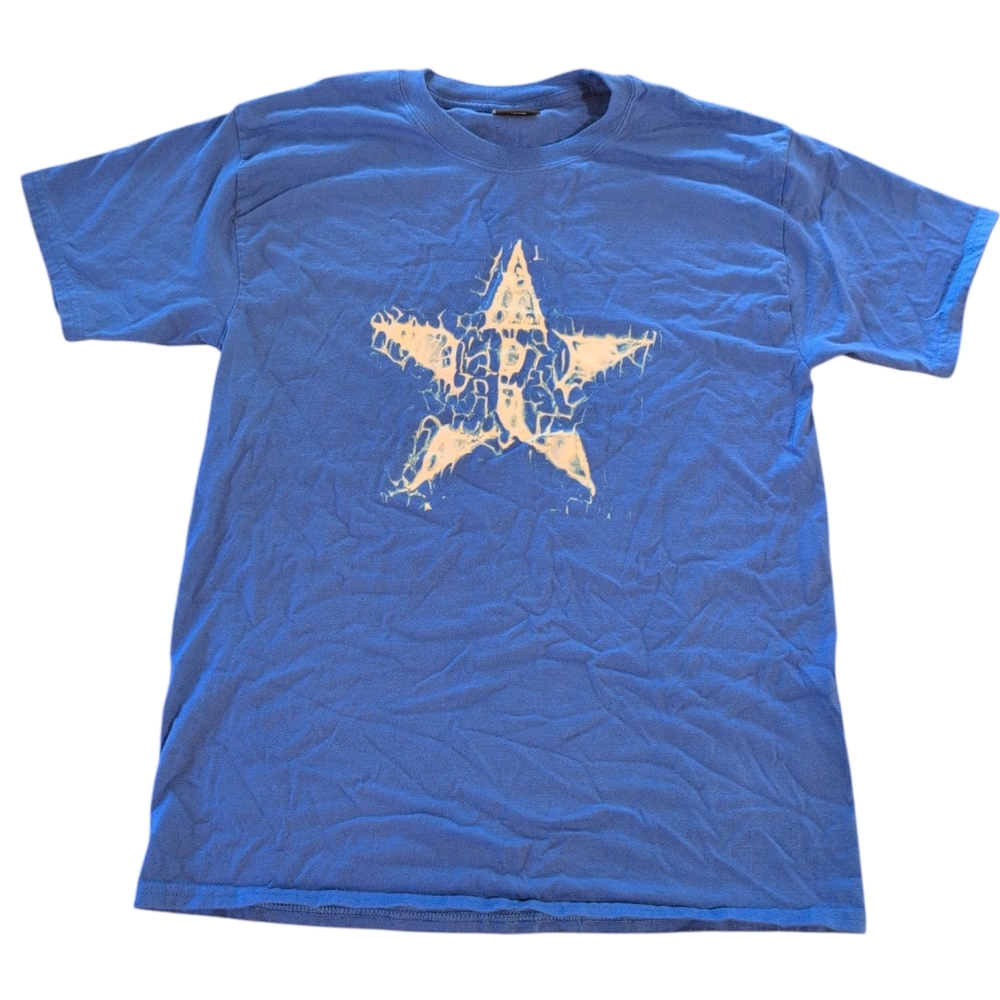 REVENGE Blue And White Star "R" Graphic Tee Shirt